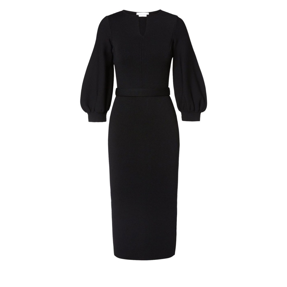 Scanlan Theodore CREPE KNIT COCOON SLEEVE DRESS BLACK | NWT | Size XS